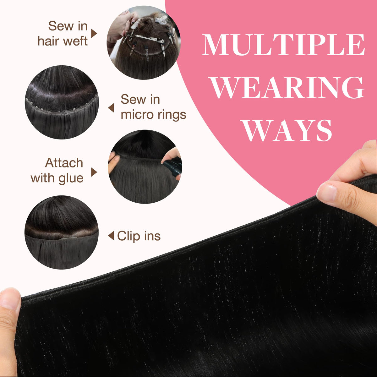 Instructions d'entretien pour extensions de cheveux GOO GOO