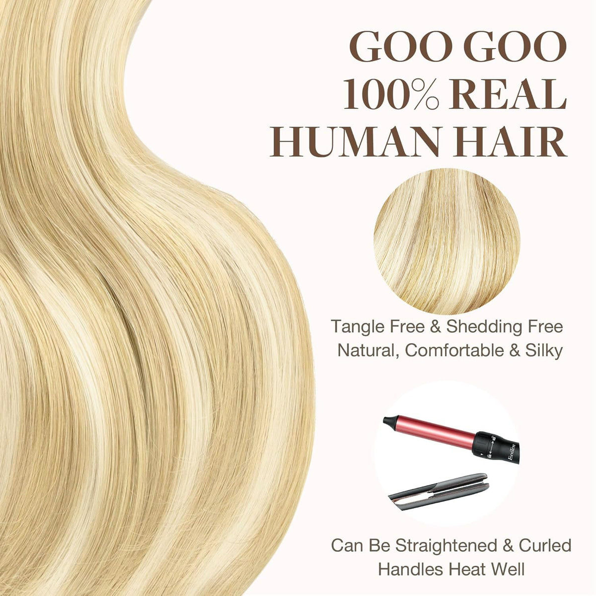 Instructions d'entretien pour les extensions capillaires GOO GOO