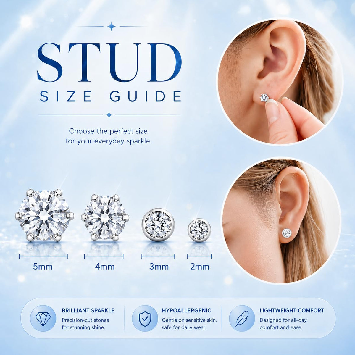 Instructions d'utilisation du kit de piercing d'oreille Anzero