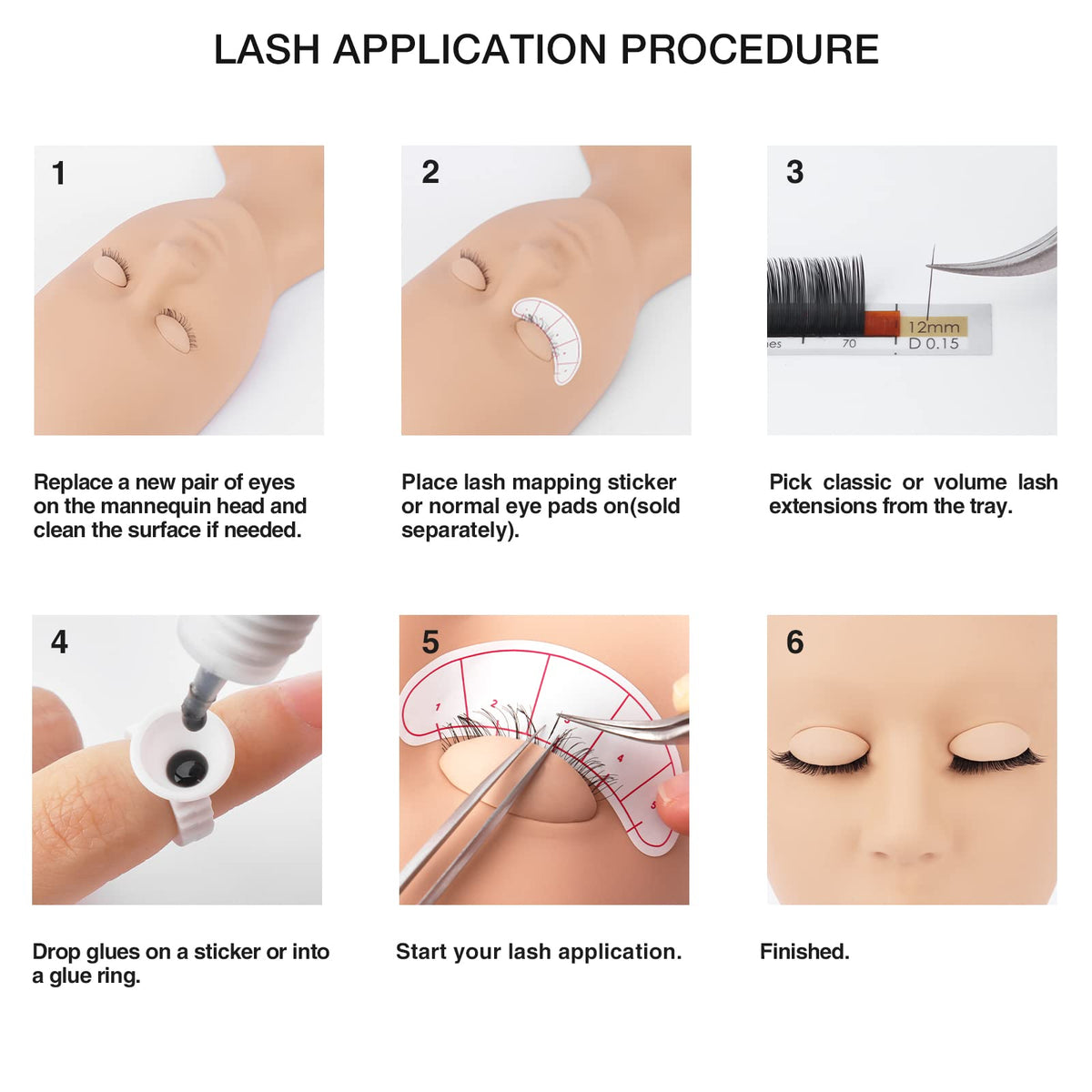 Instructions pour l'utilisation du kit d'extension de cils LASHVIEW