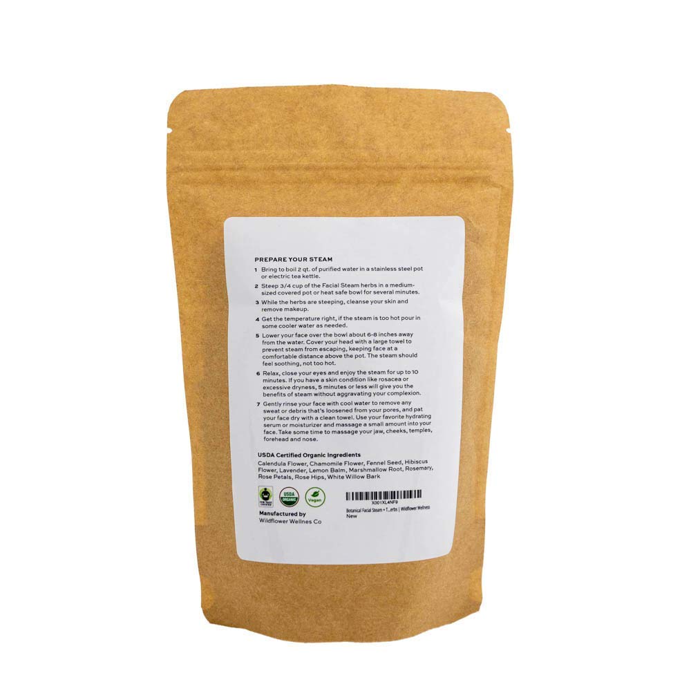 Instructions simples pour utiliser la vapeur faciale WILDFLOWER WELLNESS