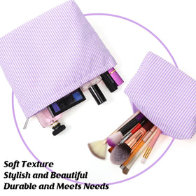 Intérieur de la pochette de maquillage Huhumy avec accessoires de beauté