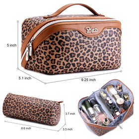 Intérieur de la trousse de maquillage BOYATU avec compartiments