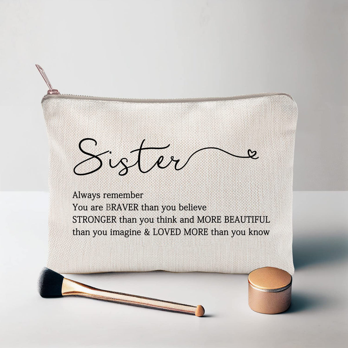 Intérieur de la trousse de maquillage LICOBG avec produits
