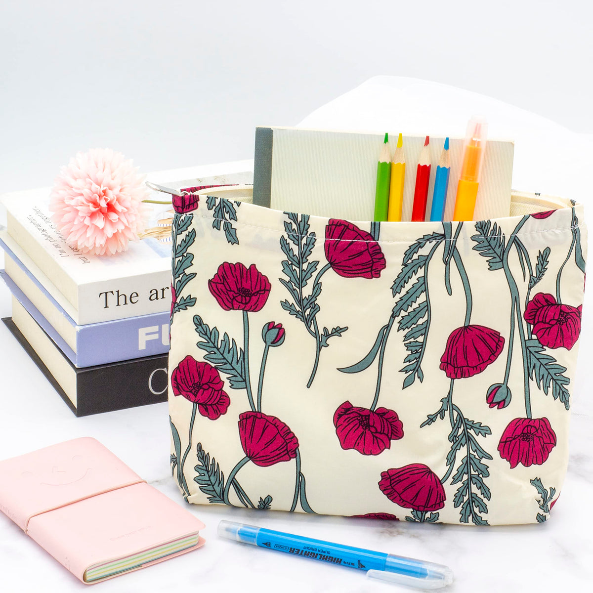 Intérieur de la trousse de maquillage PAZIMIIK en toile
