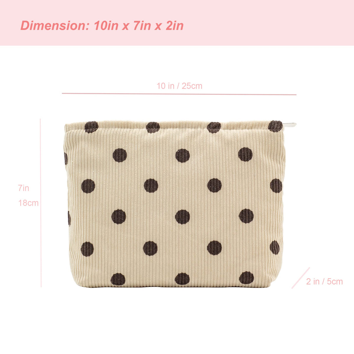 Intérieur de la trousse de maquillage PAZIMIIK en toile