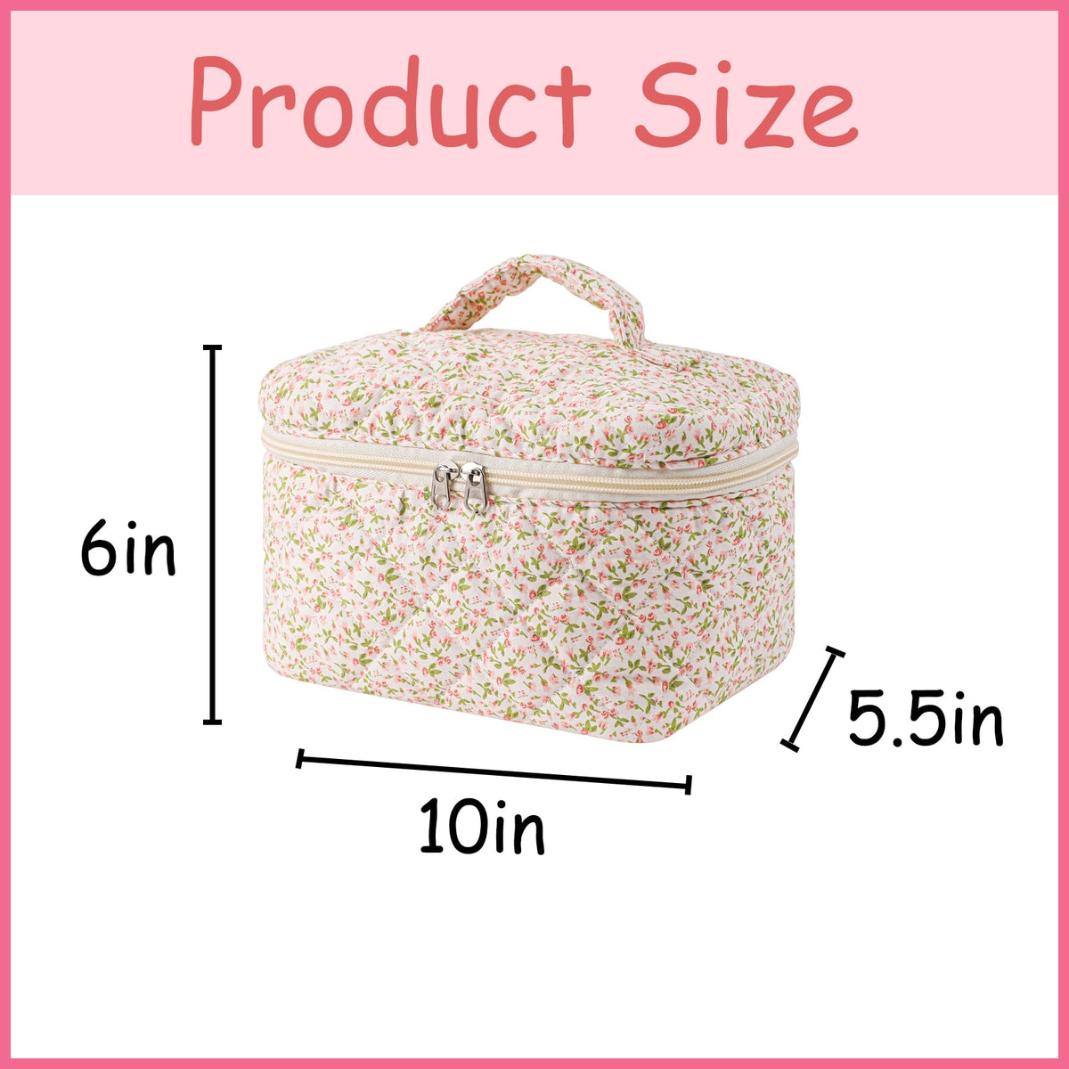 Intérieur de la trousse de maquillage uekeboag avec produits organisés