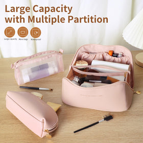 Intérieur de la trousse de maquillage zalea montrant les compartiments