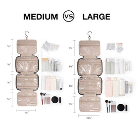 Intérieur de la trousse de toilette BAGSMART avec compartiments