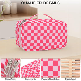 Intérieur du sac de maquillage Relavel avec poches en maille