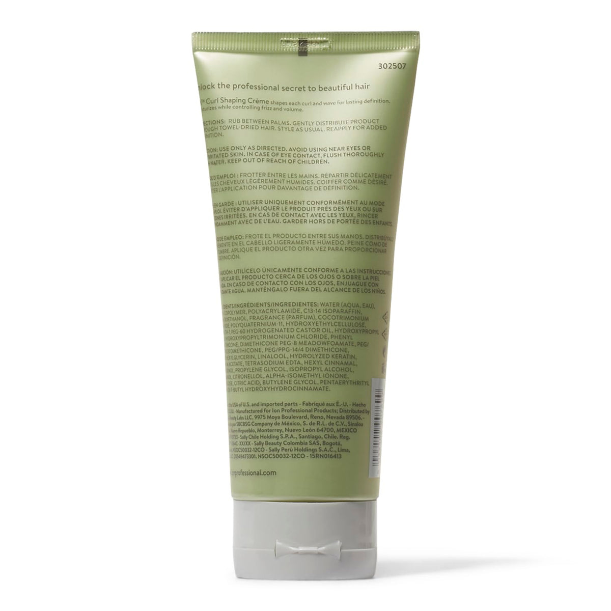 ion Curl Shaping Crème 191g texture crémeuse sur un fond blanc