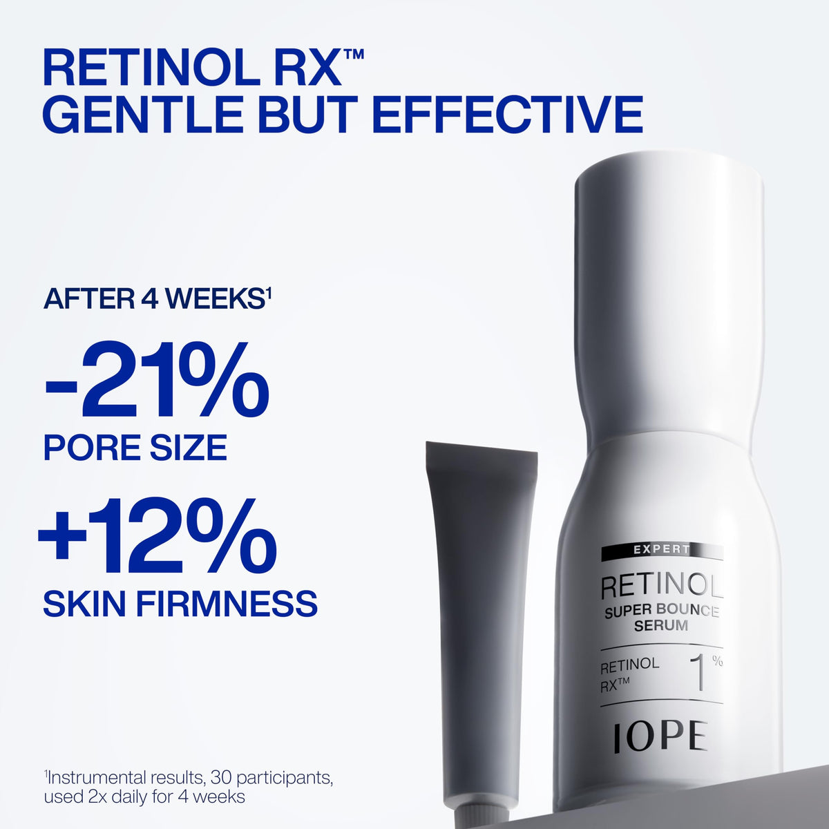 IOPE Expert Retinol RX 1% Sérum flacon en gros plan