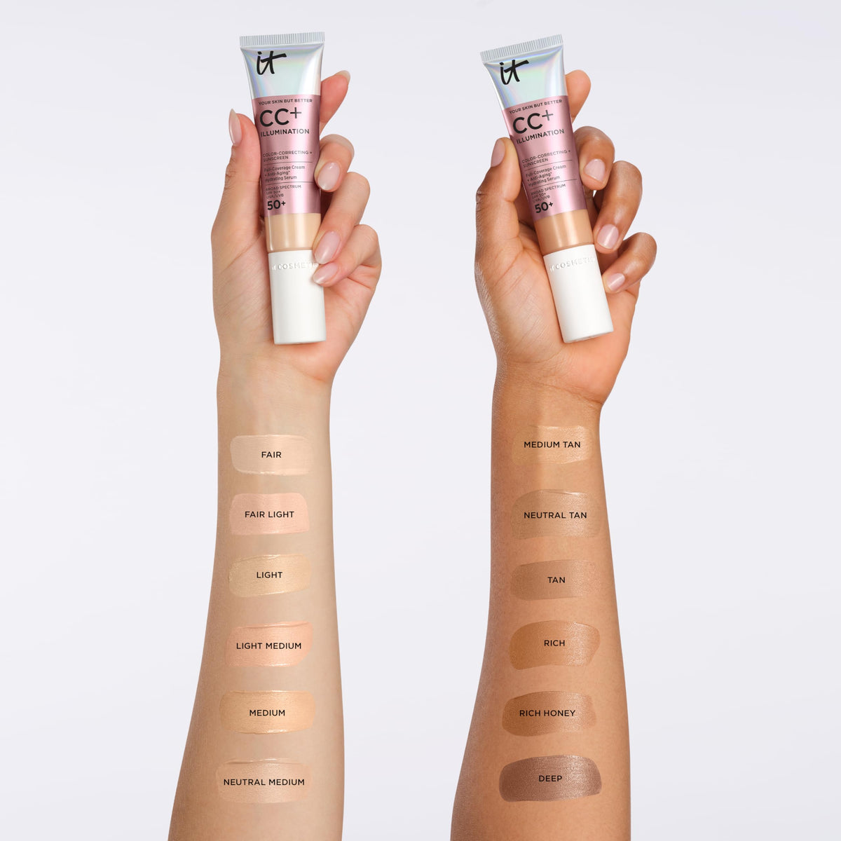 IT Cosmetics CC+ Cream Illumination packaging with SPF label