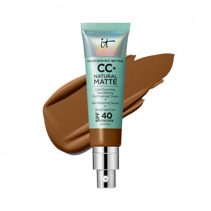 IT Cosmetics CC+ Cream Natural Matte Deep Honey avec protection SPF 40