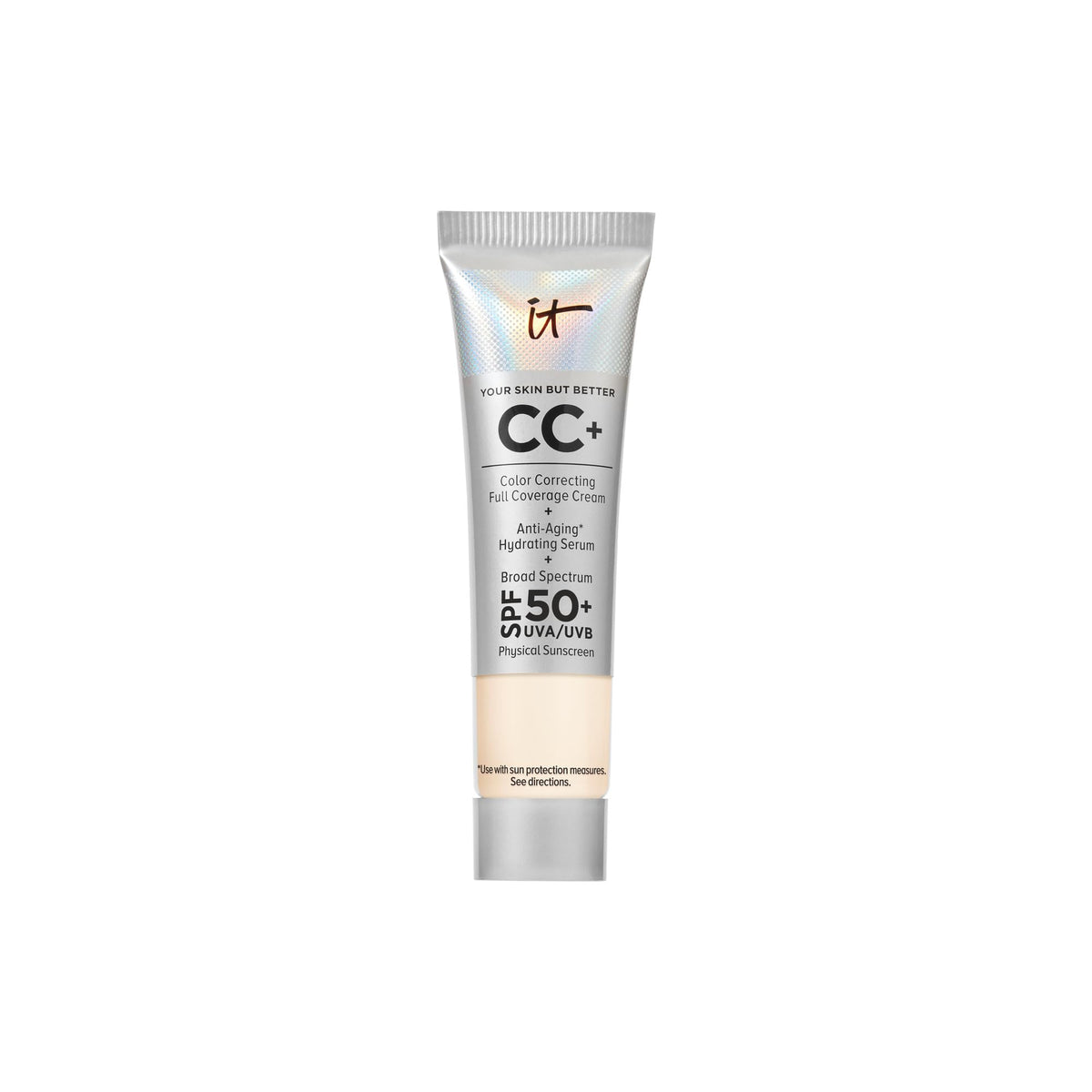 IT Cosmetics CC+ Cream Voyage Teinte Claire avant avec tube