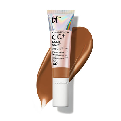 IT Cosmetics CC+ Crème Nude Glow SPF 40 Deep Honey front view