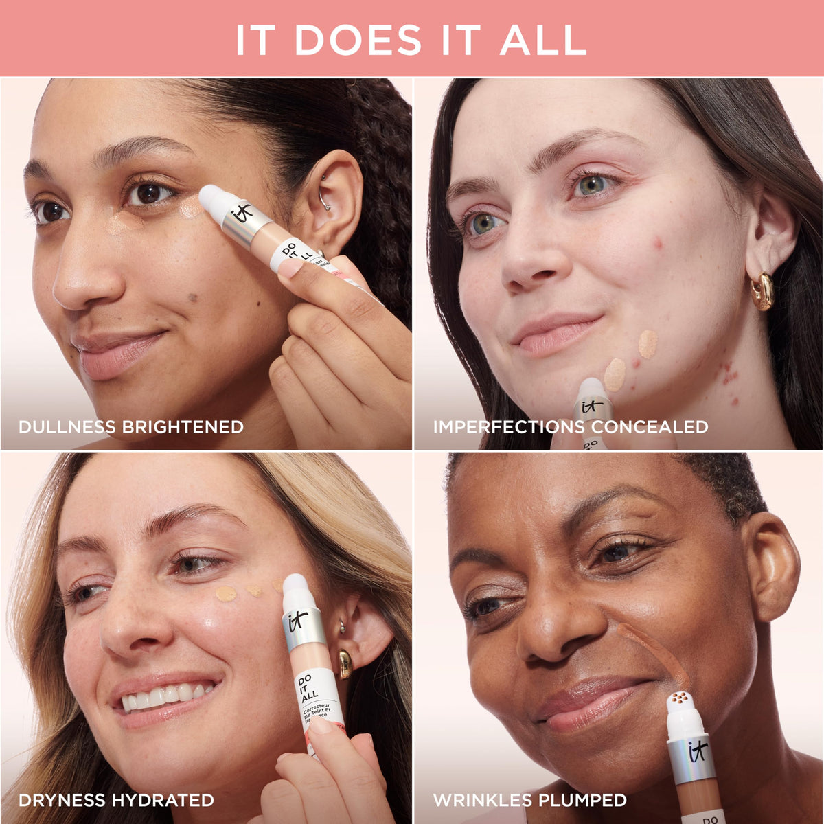IT Cosmetics Do It All Radiant Concealer 320 Medium Tan texture