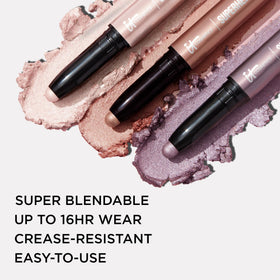 IT Cosmetics Superhero crayon à paupières rose doré sur fond blanc