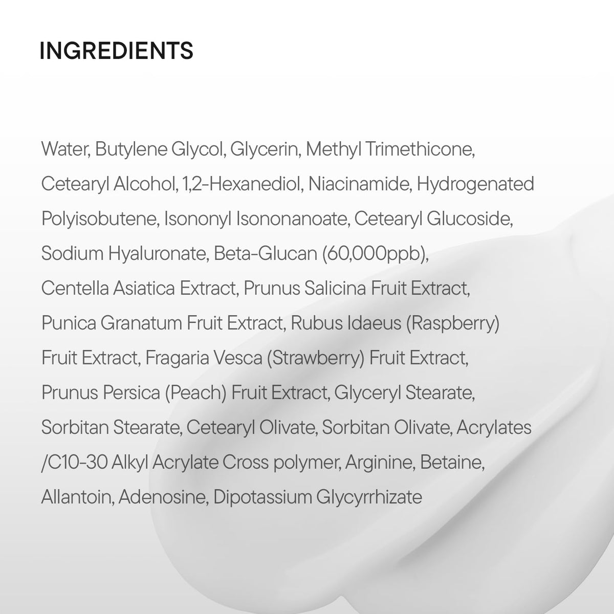 IUNIK Crème Beta-Glucan en action sur le visage