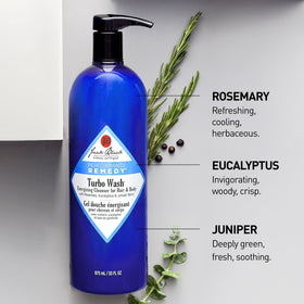 Jack Black Turbo Wash Gel Douche 33 Fl Oz en usage dans une douche