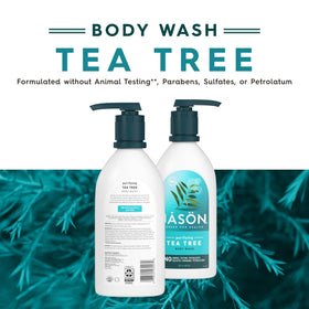 JASON Gel Douche Purifiant au Tea Tree 990g côté avec bouchon