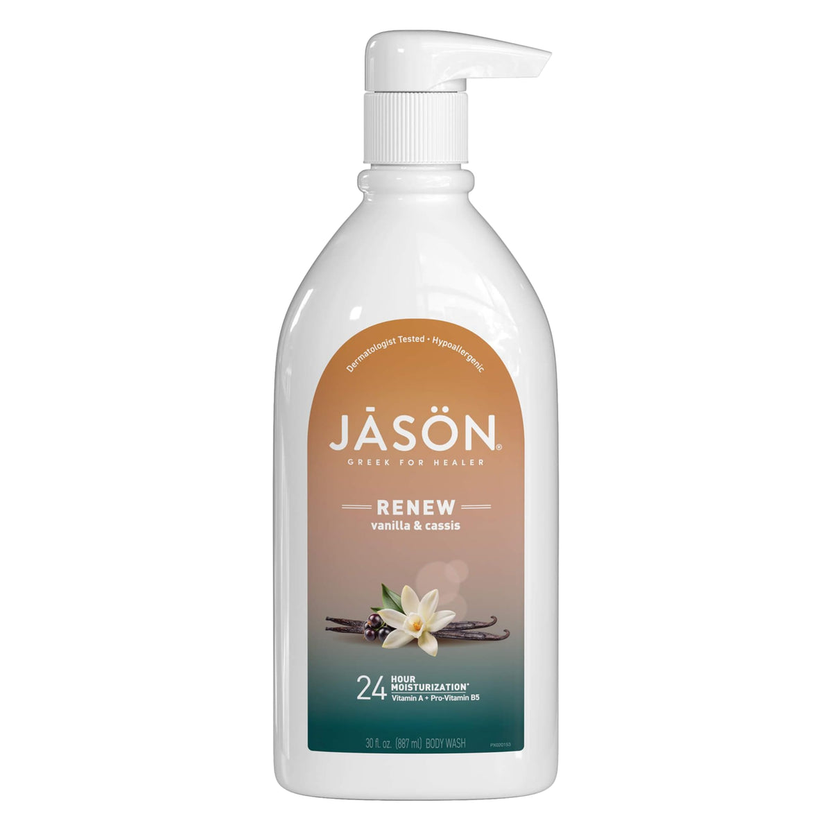 JASON Gel Douche Vanille & Cassis 980g vue avant avec bouchon