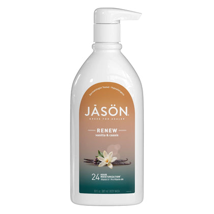 JASON Gel Douche Vanille & Cassis 980g vue avant avec bouchon