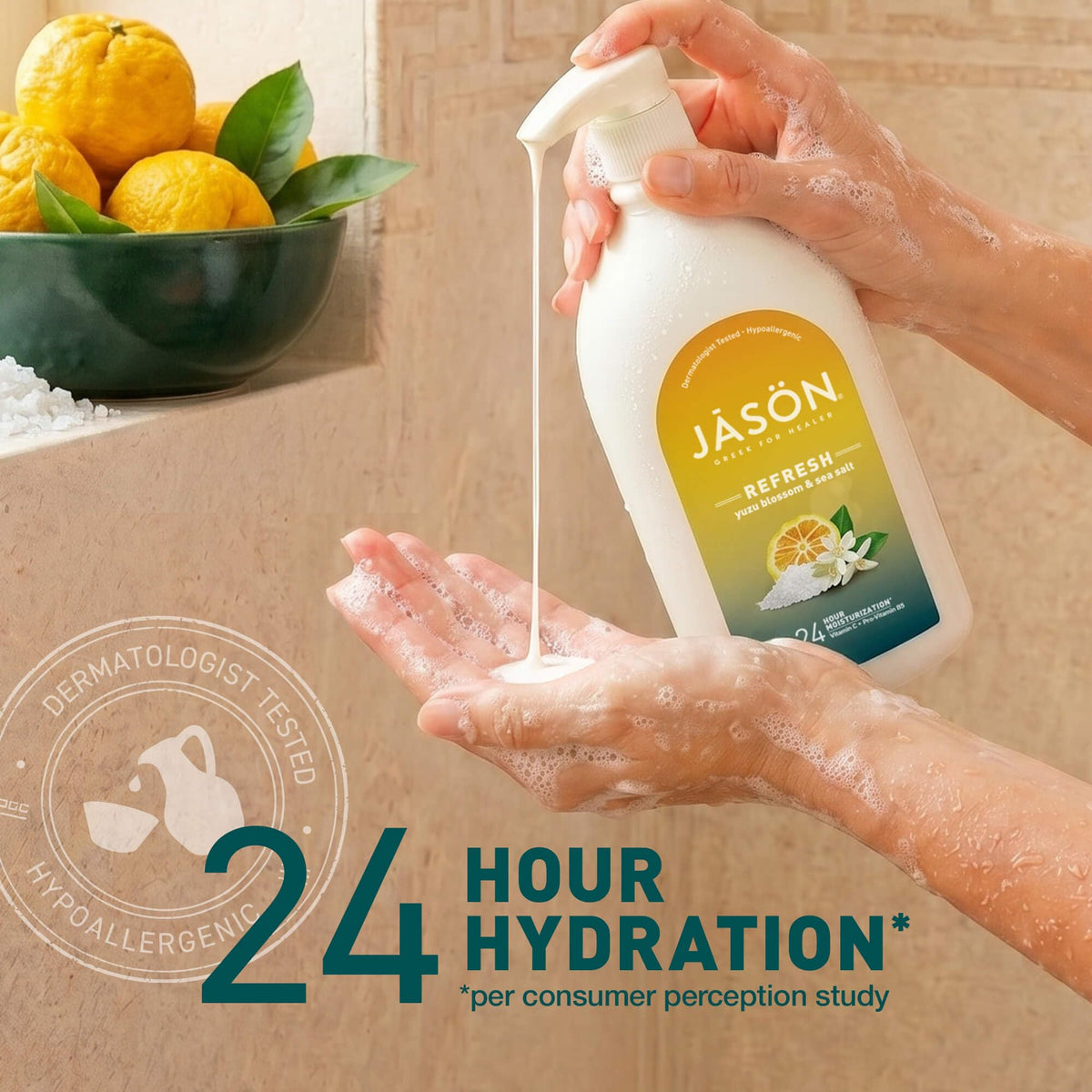 JASON Gel Douche Yuzu Blossom 995g bouteille recyclable