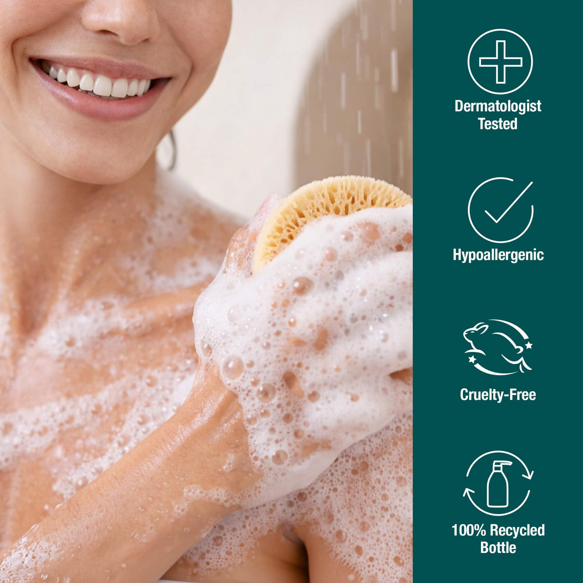 JASON Gel Douche Yuzu Blossom en utilisation sous la douche