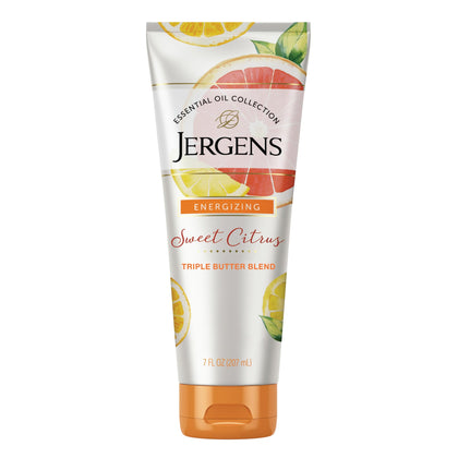 Jergens Crème Corps Douceur Agrumes 231g vue de face avec packaging