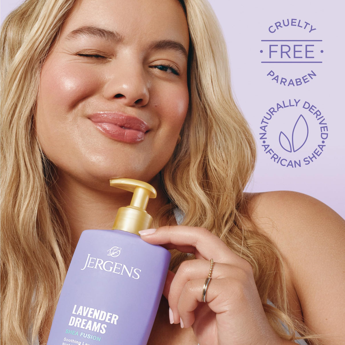 Jergens Crème Corps Lavender Dreams 472g avec son packaging