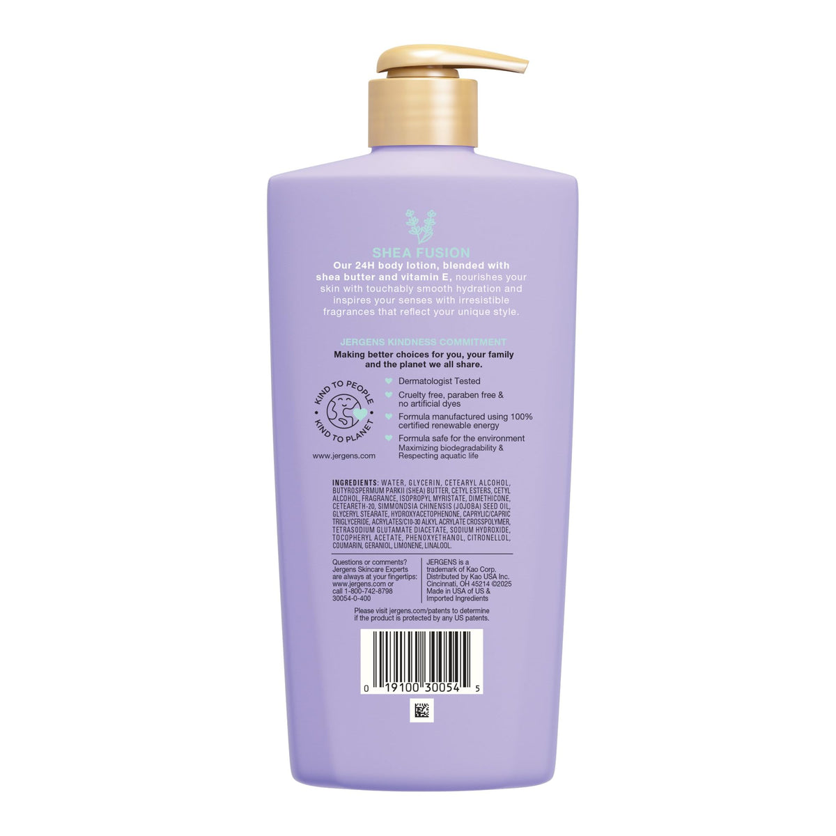 Jergens Crème Corps Lavender Dreams placée dans une salle de bain