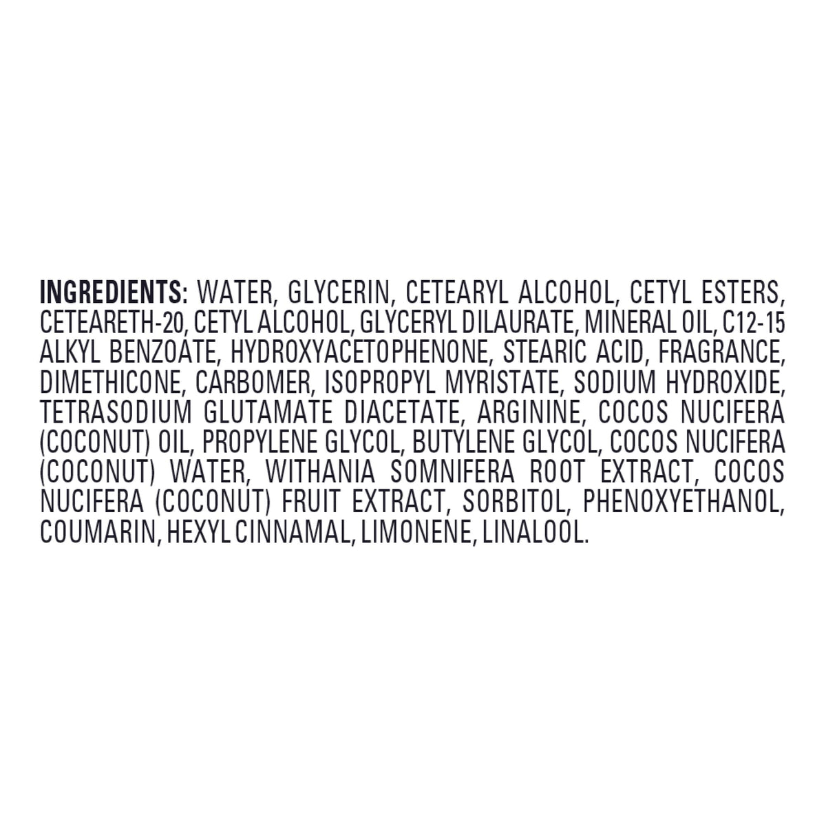 Jergens Lotion au Coco sur une peau hydratée