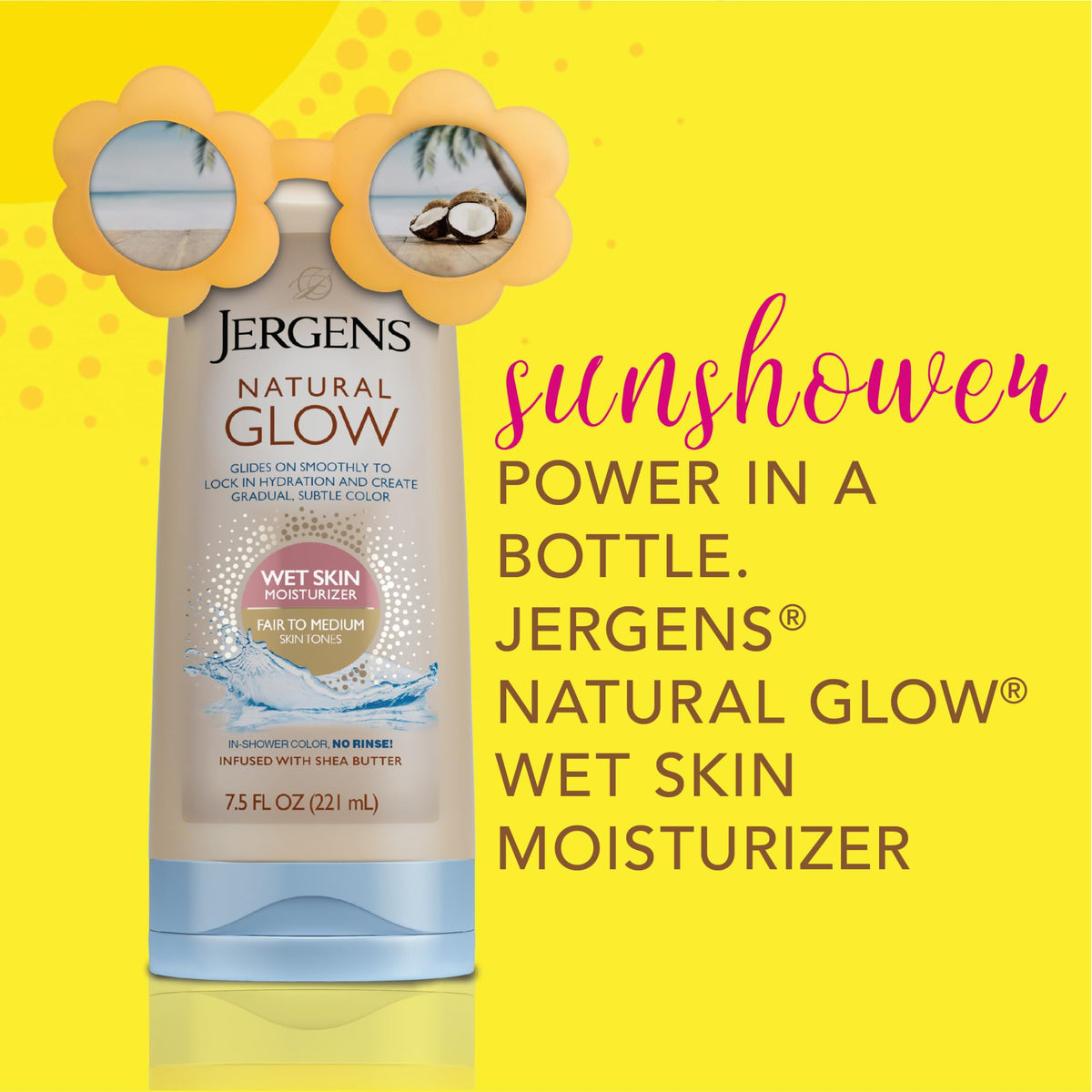 Jergens Lotion Auto-Bronzante In Shower 260g avec texture lisse