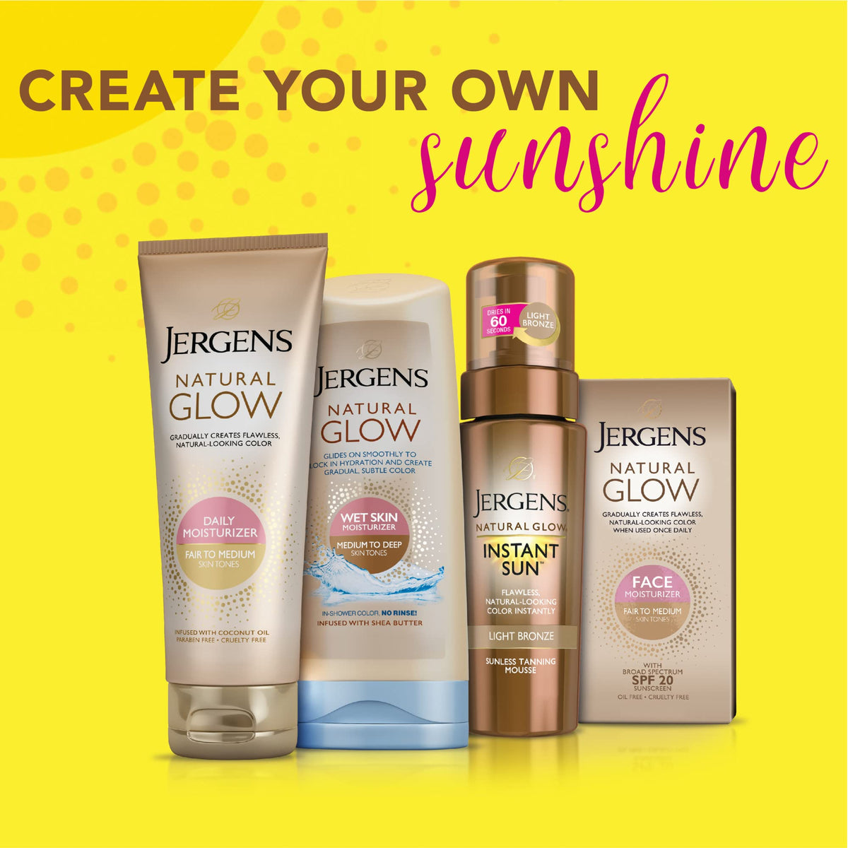 Jergens Lotion Auto-Bronzante In Shower 260g parfum frais
