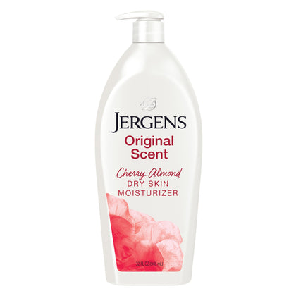 Jergens Lotion Cerise Amande 32 fl oz avant avec étiquette visible