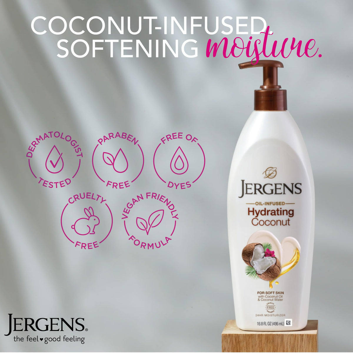 Jergens Lotion Hydratante à la Noix de Coco 3 flacons