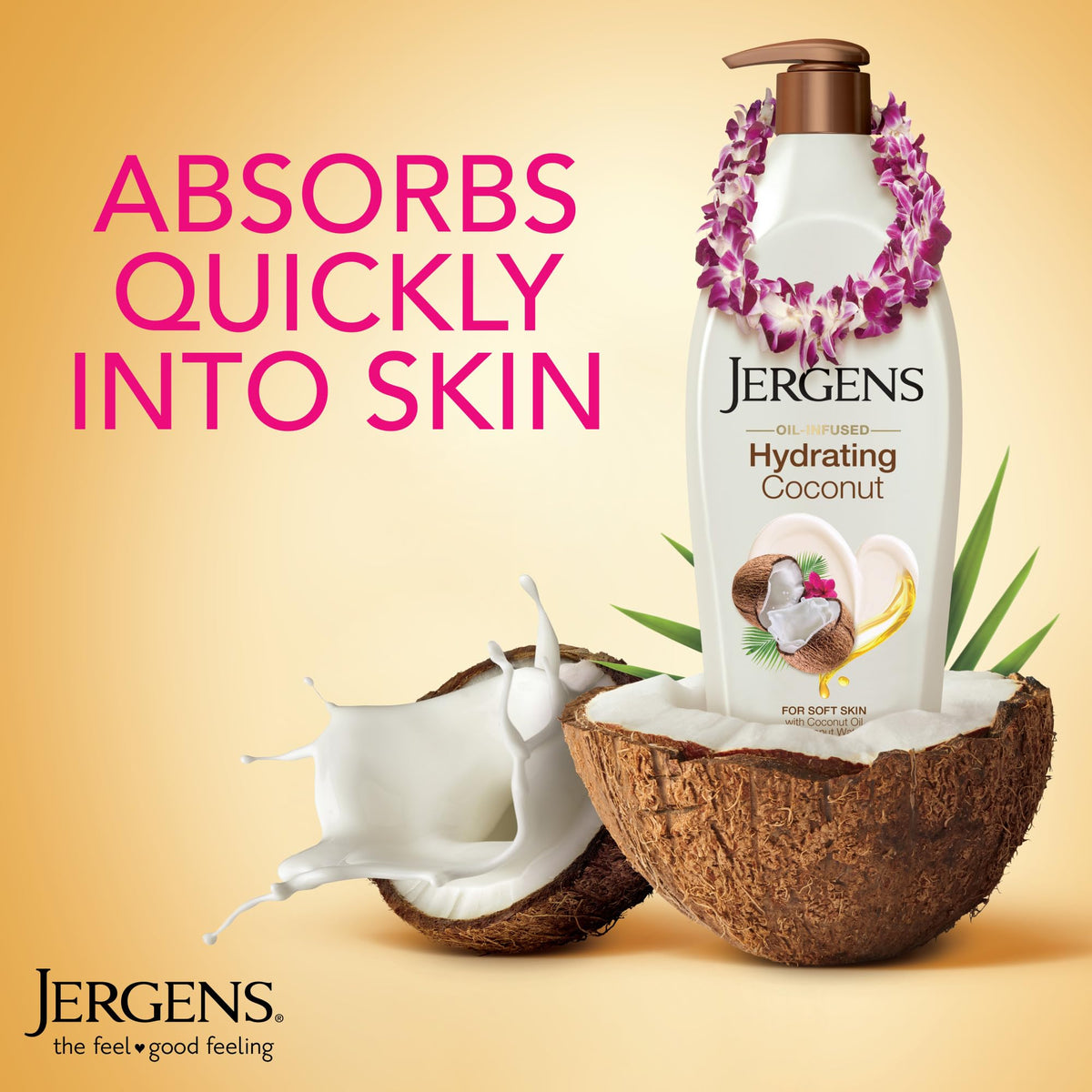 Jergens Lotion Hydratante à la Noix de Coco 500ml vue arrière