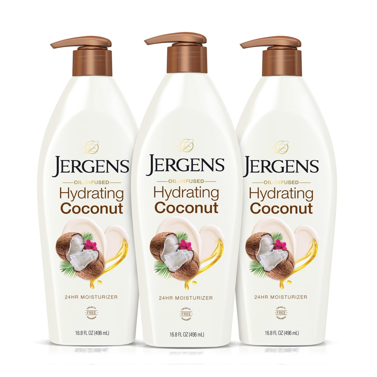 Jergens Lotion Hydratante à la Noix de Coco 500ml vue de face