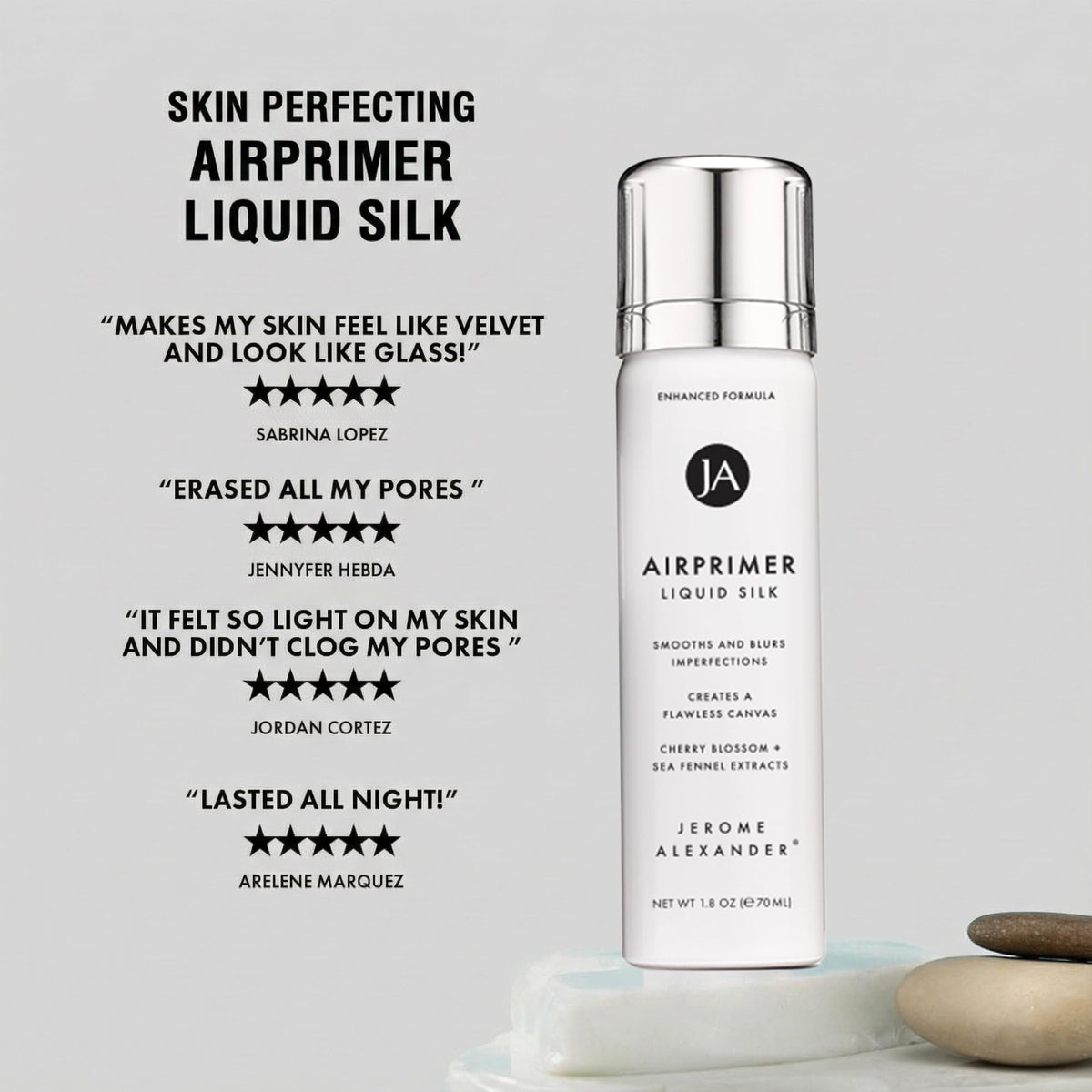 Jerome Alexander Magic Minerals Primer avec vaporisation sur le visage
