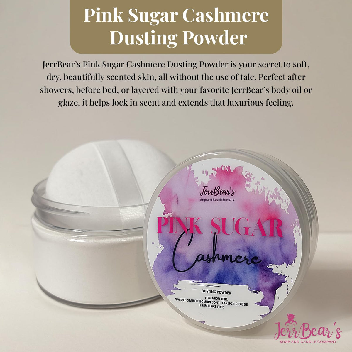 JerrBear’s Poudre Rose Sucrée 136g vue arrière