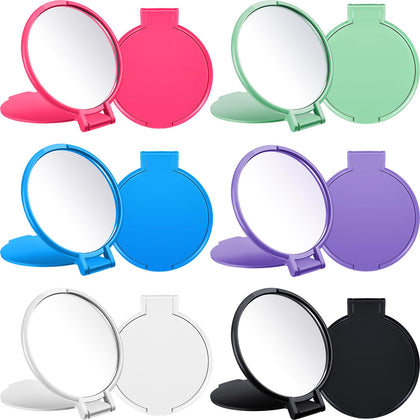 Jetec miroir compact classique couleur rose face avant