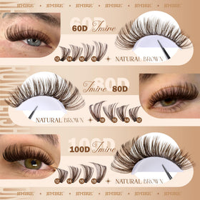 JIMIRE Faux Cils Bruns, Emballage