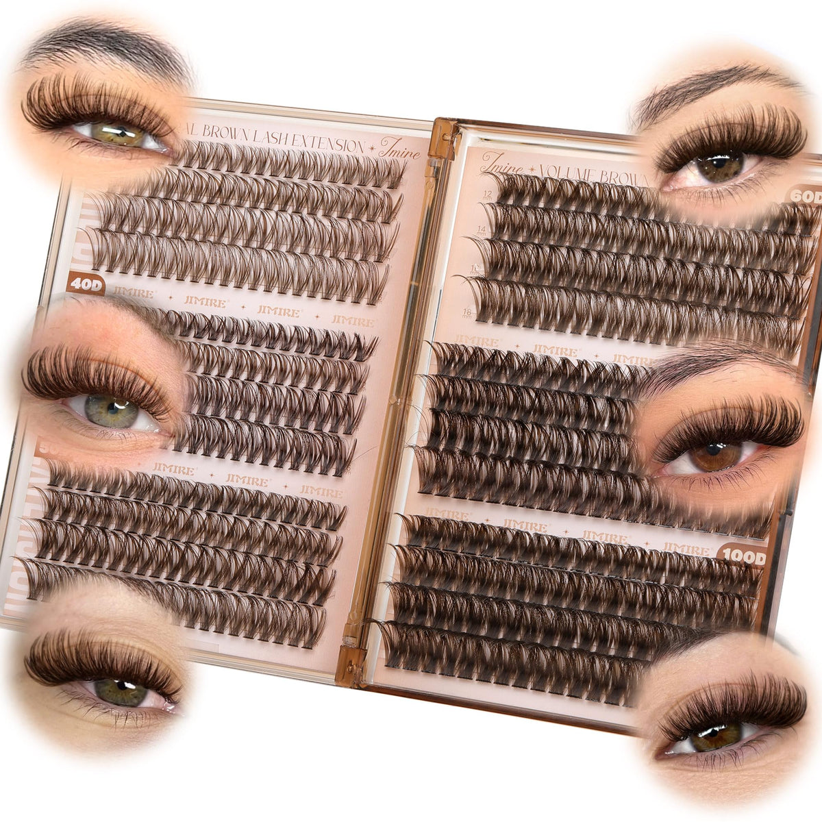 JIMIRE Faux Cils Bruns, Mise en scène esthétique