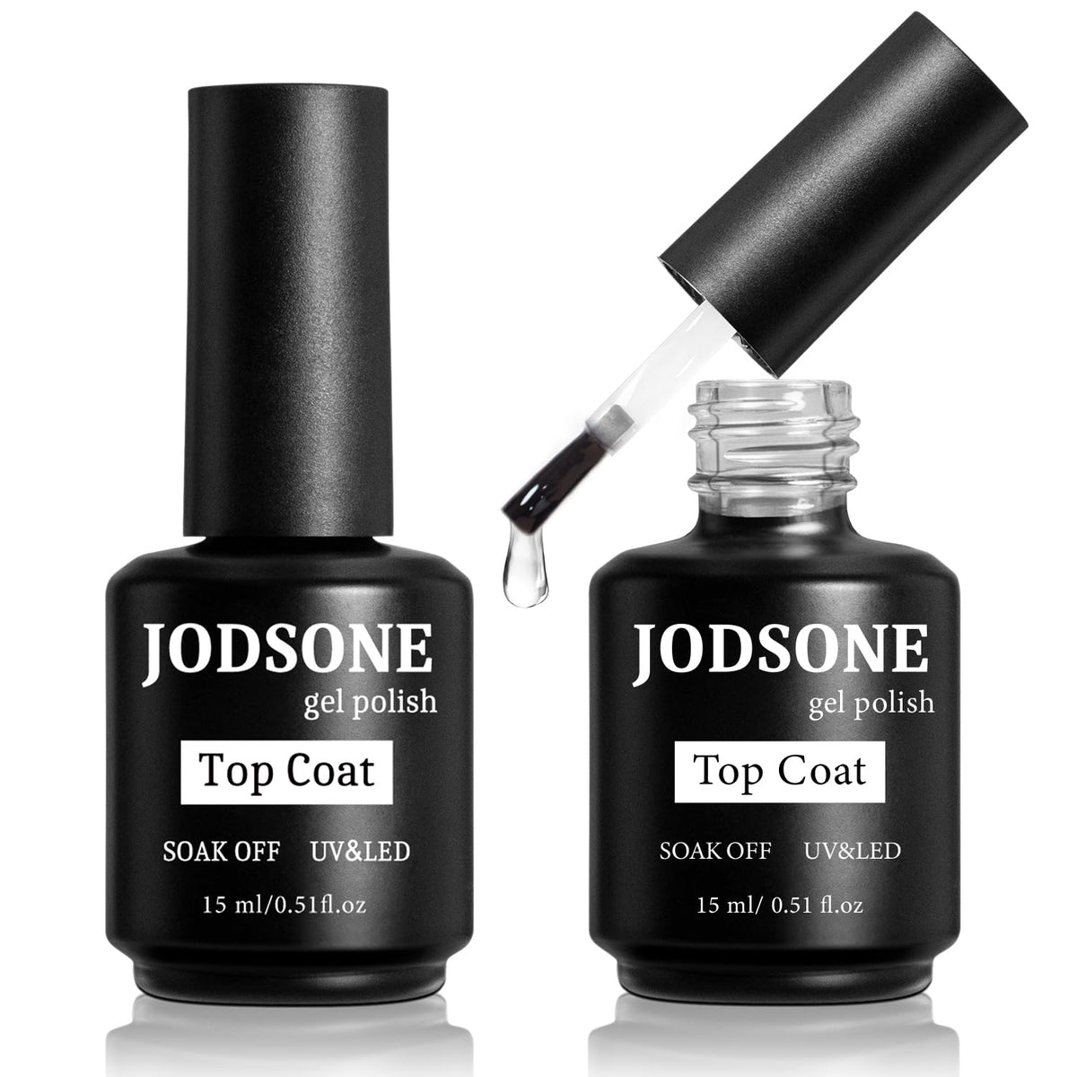 JODSONE 2 flacons de vernis gel top coat 15ml vue de face