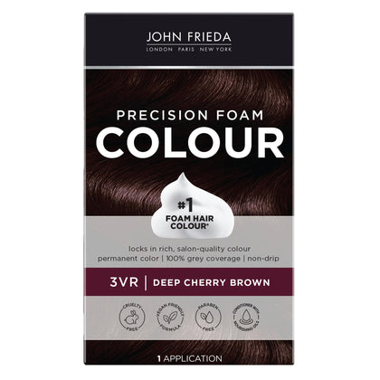 John Frieda Coloration Précision Mousse 3VR Brun Cerise Profond face avant