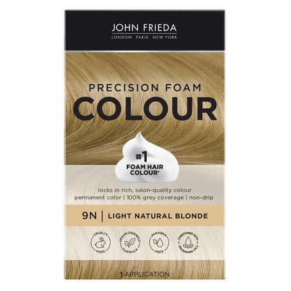 John Frieda Mousse Coloration Précision Blonde Naturelle Claire 9N vue avant