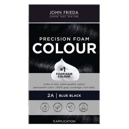 John Frieda Mousse Précision couleur cheveux bleu noir 2A vue avant