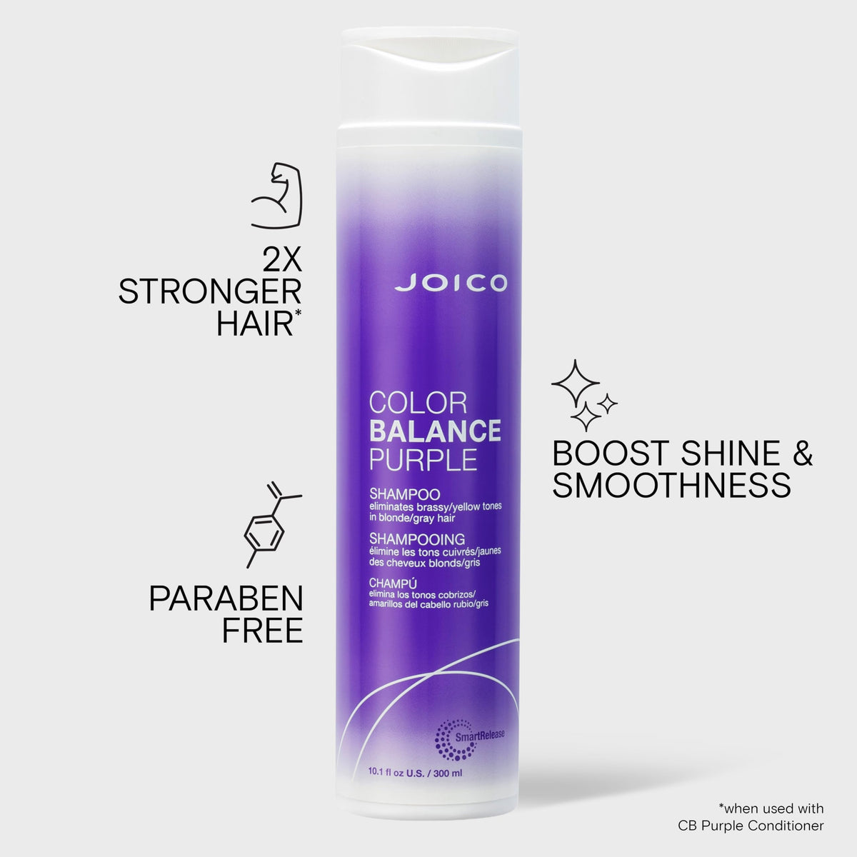 Joico Color Balance Shampoo Violet 350g en contexte dans une salle de bain