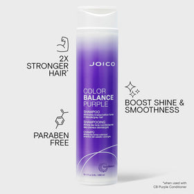 Joico Color Balance Shampoo Violet 350g en contexte dans une salle de bain